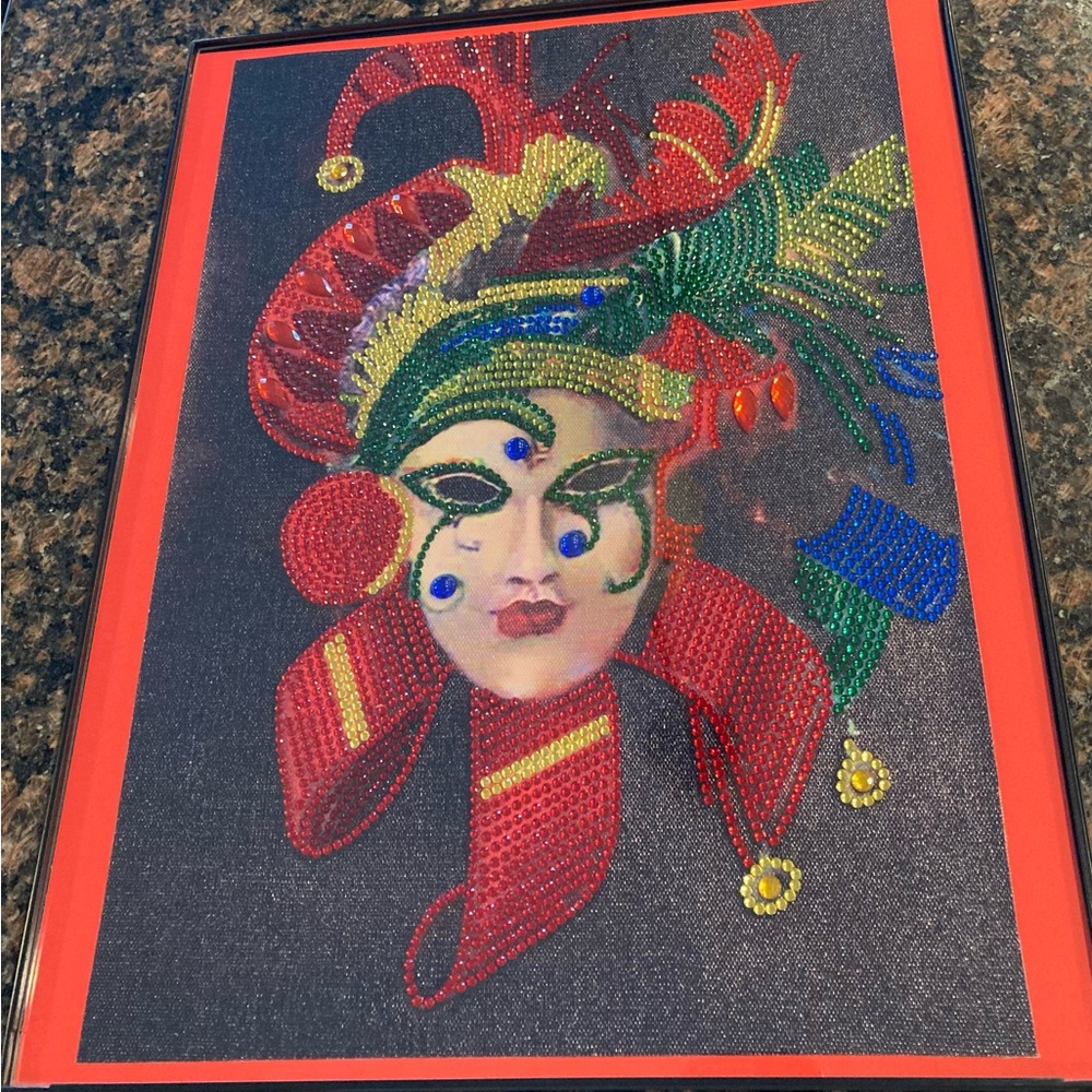 Finished Crystal Rhinestone Mask Diamond Painting
